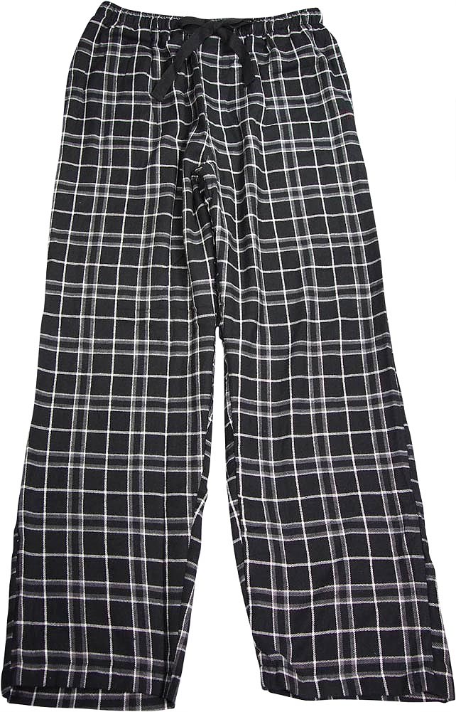 Izod Mens Cotton Woven Plaid Elastic Waistband Sleep Lounge Pajama Pant