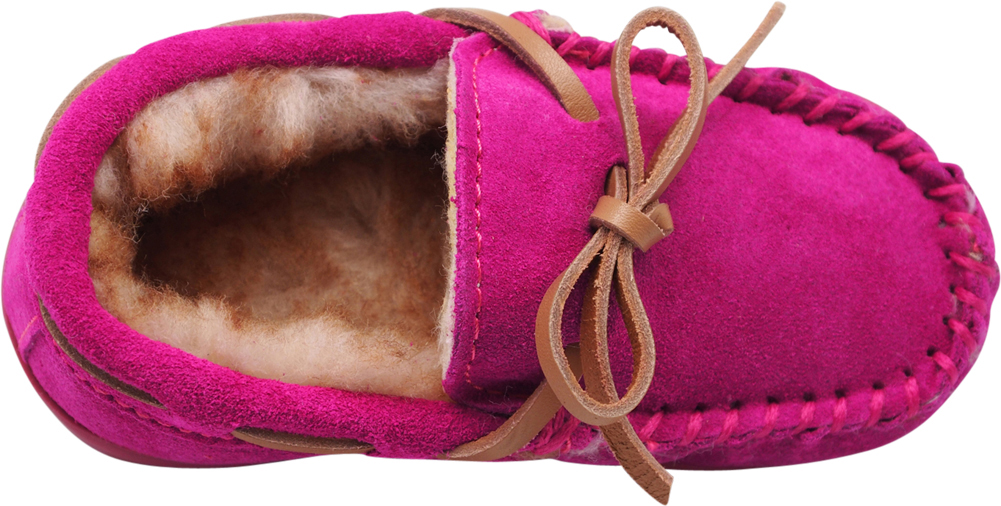 NORTY Boy Girl Unisex Suede Leather Moccasin Slip On Slippers Runs 2 ...